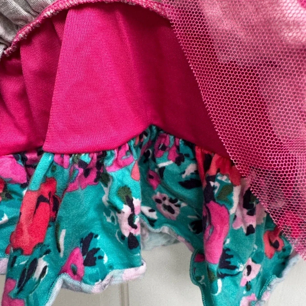 The Children’s Place 2T Girls Colorful Floral Skirt with Ruffles & Tulle